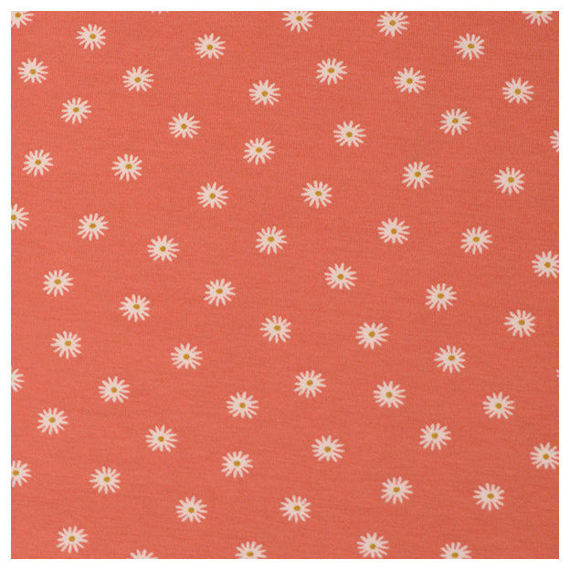 Jersey kleine Blumen rouge Bio