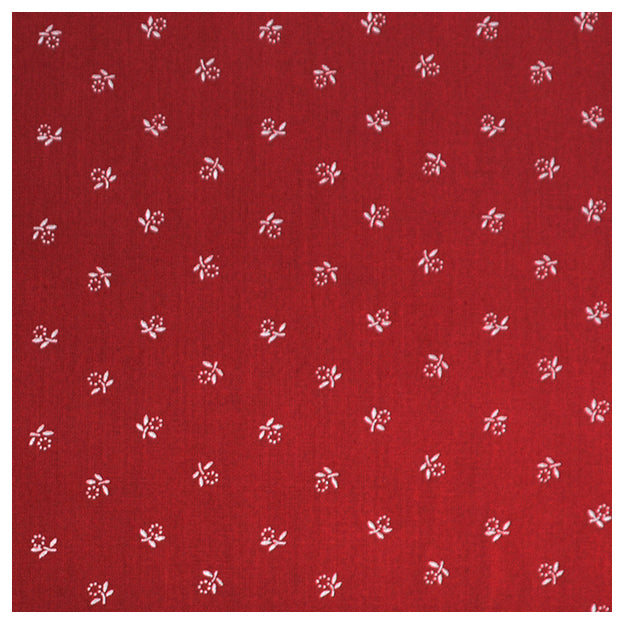 Baumwolle Streublümchen rot