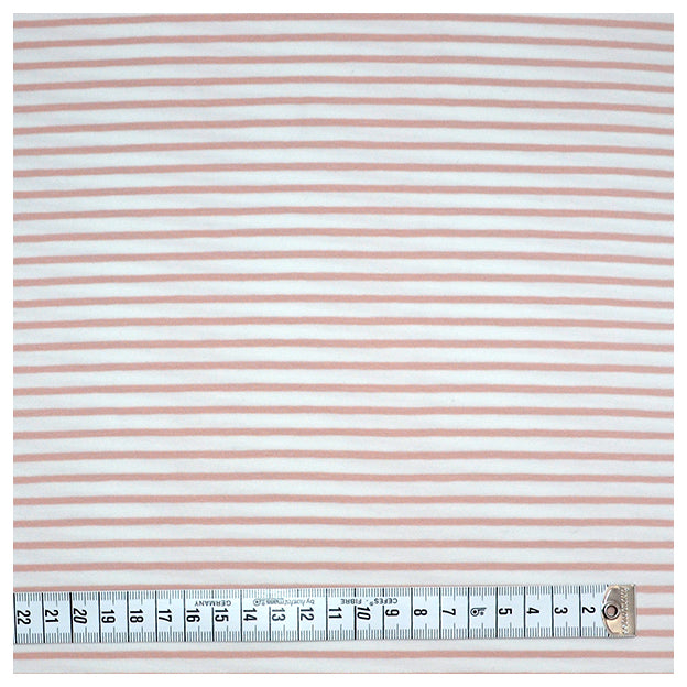 Jersey Streifen rosa und weiß