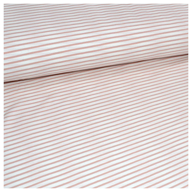 Jersey Streifen rosa und weiß