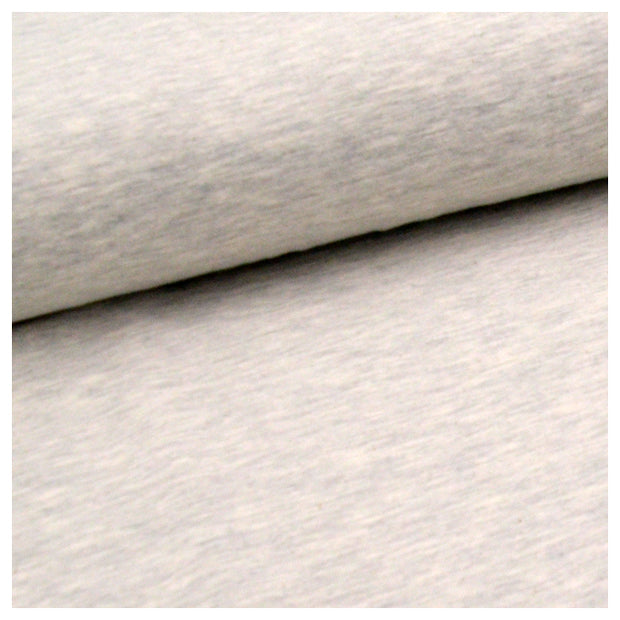 Baumwolljersey hellgrau meliert