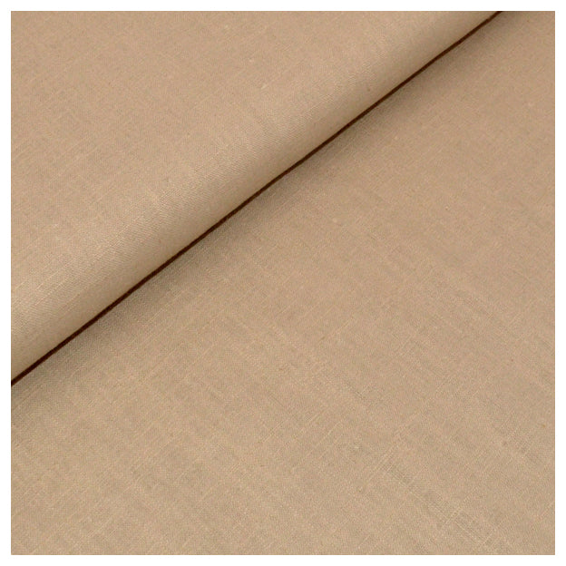 Leinen uni sand
