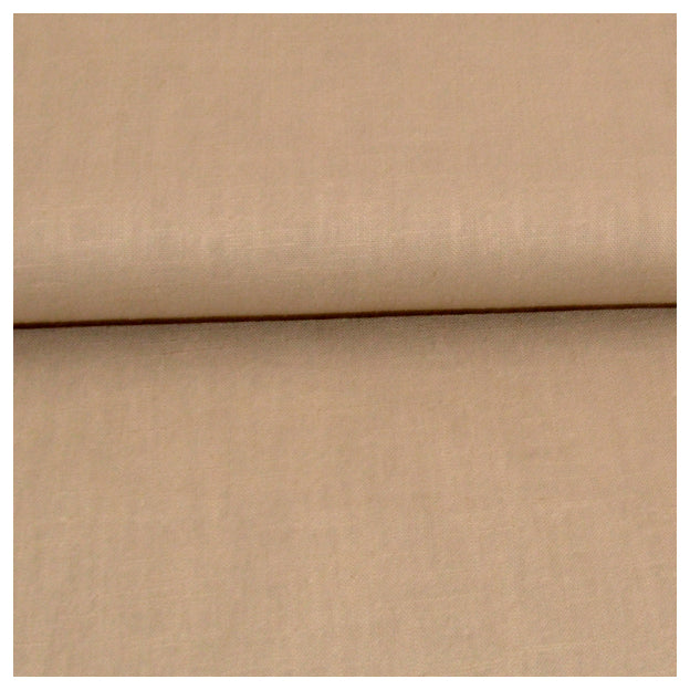 Leinen uni sand