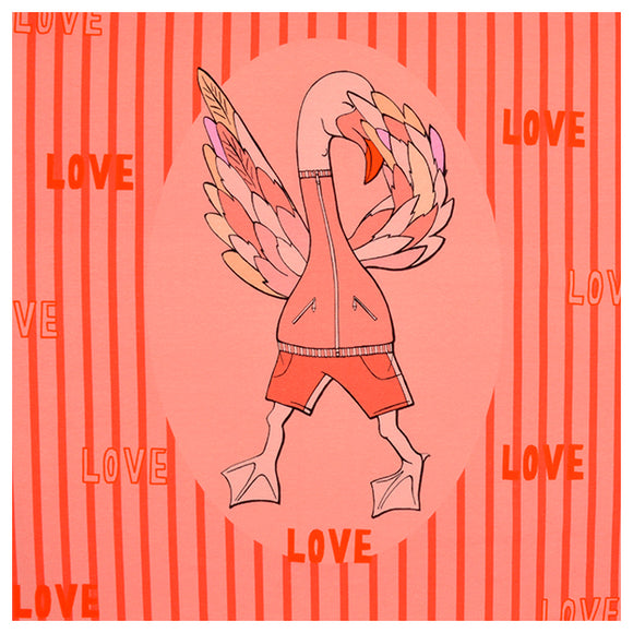 Jersey Panel Love Flamingo
