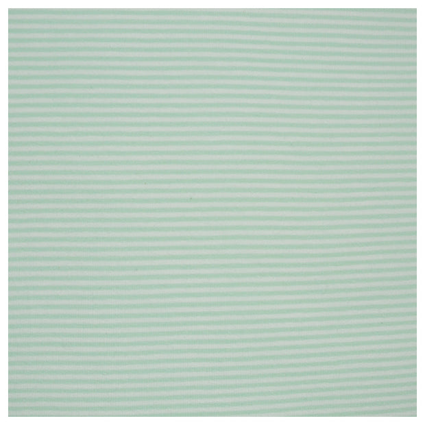 Jersey Streifen mint/weiß 2mm