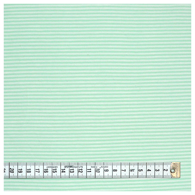 Jersey Streifen mint/weiß 2mm
