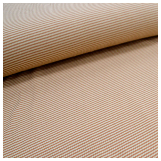 Jersey Streifen braun und hellbraun 2mm