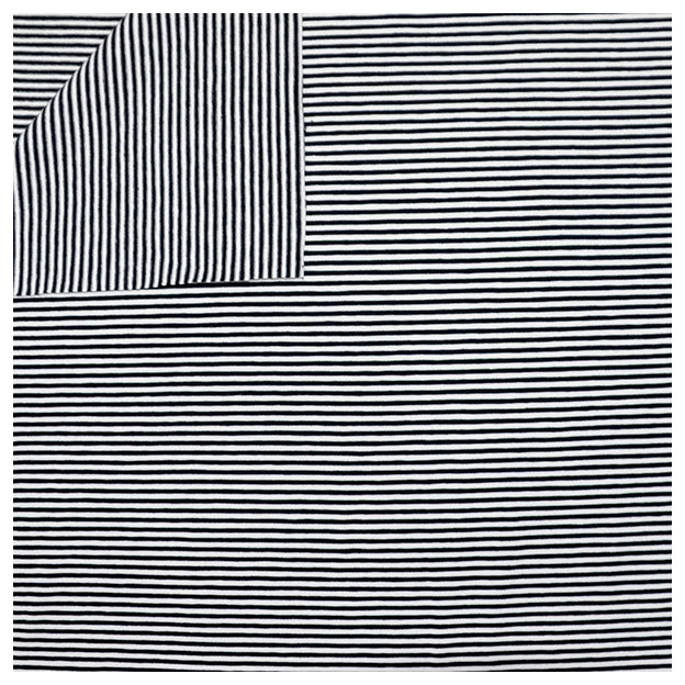 Jersey Streifen schwarz und weiß 2mm