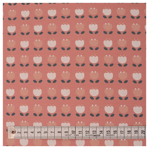 Jersey Blumen rosa Bio