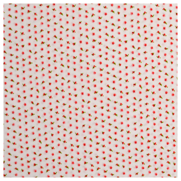Baumwolle Tracht kleine Blümchen rot/weiß
