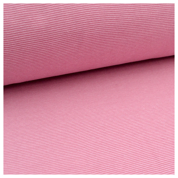 Bündchen Streifen schmal rosa und malve