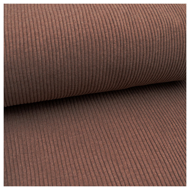 Rippbündchen braun meliert