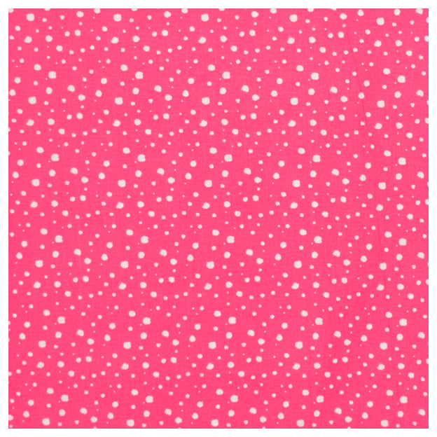 Baumwolle Tupfen unregelmäßig pink/weiß