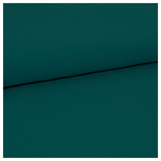 Baumwolljersey uni petrol Bio