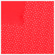 Baumwollsatin Blumen rot/weiß