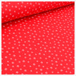 Baumwollsatin Blumen rot/weiß