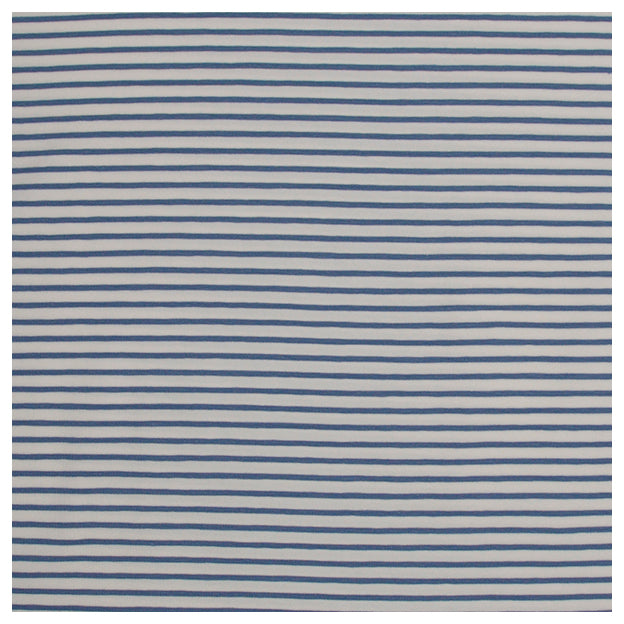 Jersey Streifen stahlblau und weiß