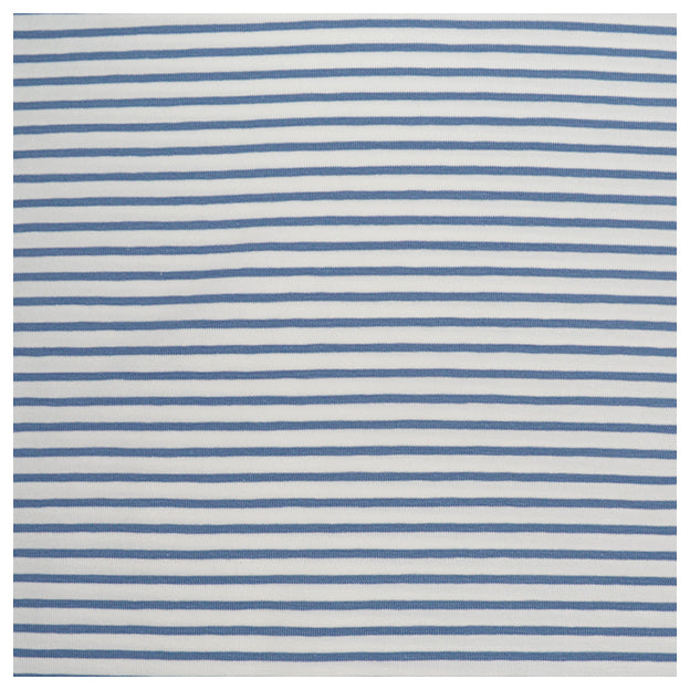 Jersey Streifen stahlblau und weiß
