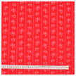 Baumwollsatin Blumen rot/weiß