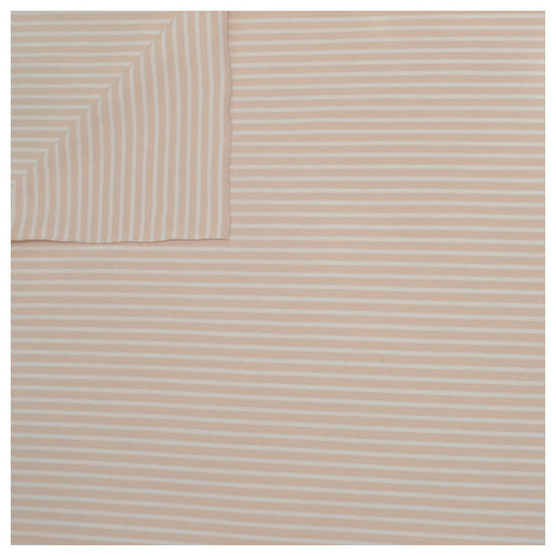 Jersey Streifen sand und weiß 5mm