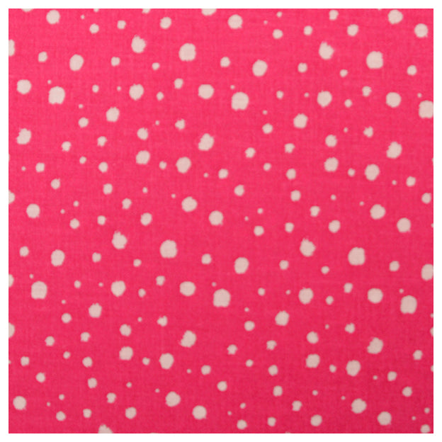 Baumwolle Tupfen unregelmäßig pink/weiß