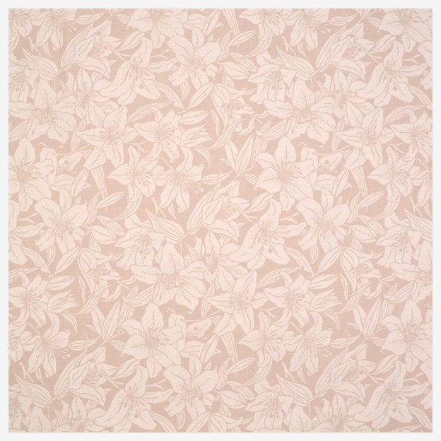 Baumwollstoff Ornament beige/weiß
