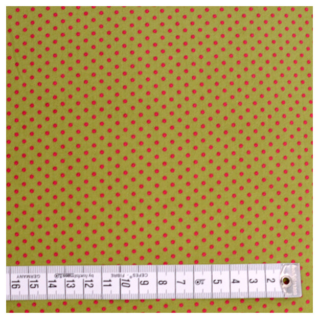 Baumwolle Tupfen grün/pink 2mm