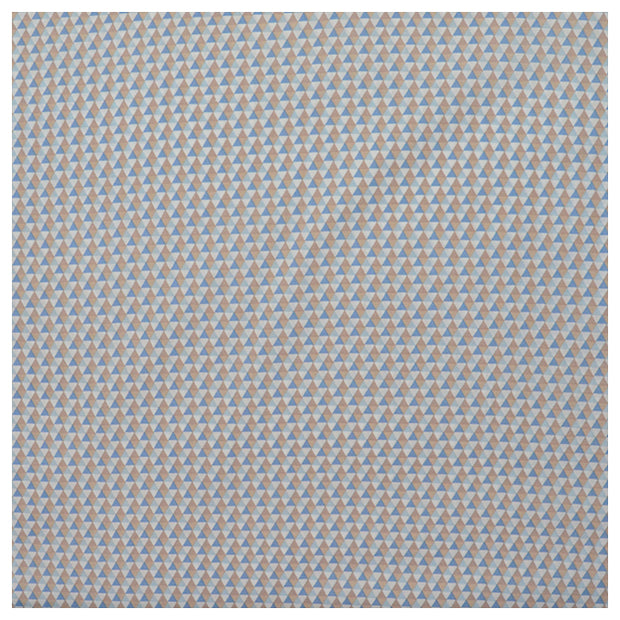 Baumwoll-Popelin Triangles blau/beige