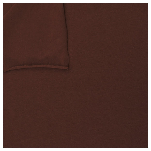 Baumwolljersey uni braun Bio