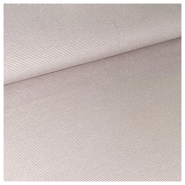 Jersey Streifen schmal rosa und weiß
